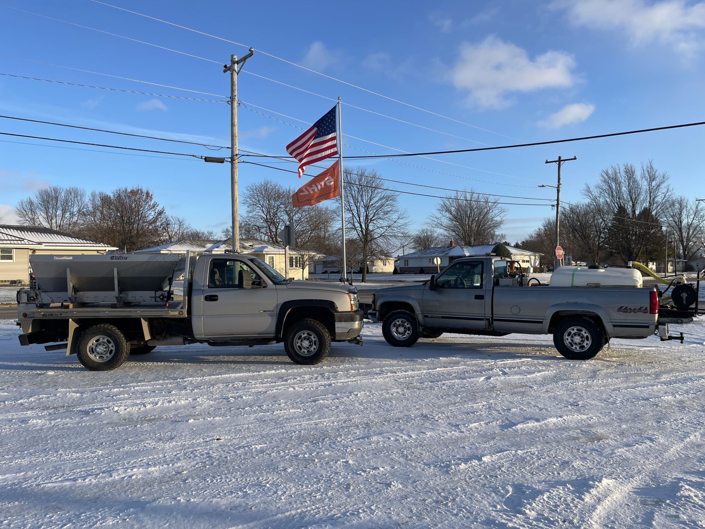 Trucks in Snow